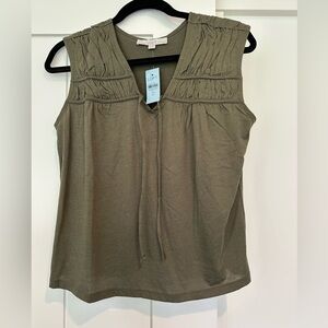 LOFT tie neck top NWT